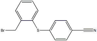 4-(2-(bromomethyl)phenylthio)benzonitrile Struktur