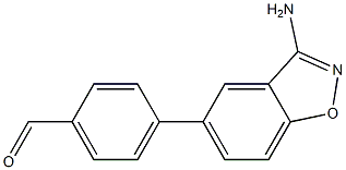 4-(3-aminobenzo[d]isoxazol-5-yl)benzaldehyde Struktur