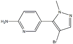 5-(4-bromo-1-methyl-1H-pyrazol-5-yl)pyridin-2-amine Struktur