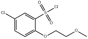 5-chloro-2-(2-methoxyethoxy)benzene-1-sulfonyl chloride Struktur