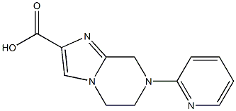 7-(pyridin-2-yl)-5,6,7,8-tetrahydroimidazo[1,2-a]pyrazine-2-carboxylic acid Struktur