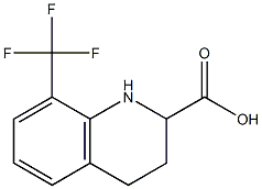 8-(trifluoromethyl)-1,2,3,4-tetrahydroquinoline-2-carboxylic acid Struktur