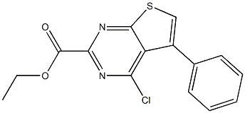 ethyl 4-chloro-5-phenylthieno[2,3-d]pyrimidine-2-carboxylate Struktur