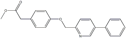 methyl 2-(4-((5-phenylpyridin-2-yl)methoxy)phenyl)acetate Struktur