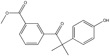 methyl 3-(2-(4-hydroxyphenyl)-2-methylpropanoyl)benzoate Struktur