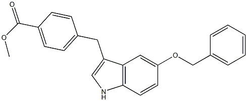 methyl 4-((5-(benzyloxy)-1H-indol-3-yl)methyl)benzoate Struktur