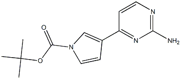 tert-butyl 3-(2-aminopyrimidin-4-yl)-1H-pyrrole-1-carboxylate Struktur