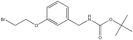 tert-butyl 3-(2-bromoethoxy)benzylcarbamate Struktur