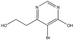 5-bromo-6-(2-hydroxyethyl)pyrimidin-4-ol Struktur