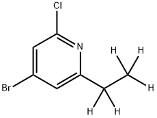 4-Bromo-2-chloro-6-(ethyl-d5)-pyridine Struktur