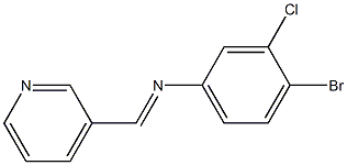 (4-bromo-3-chlorophenyl)(3-pyridinylmethylene)amine Struktur