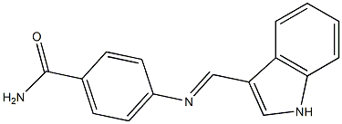 4-[(1H-indol-3-ylmethylene)amino]benzamide Struktur