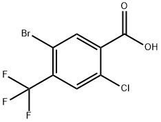 5-BROMO-2-CHLORO-4-(TRIFLUOROMETHYL)BENZOIC ACID Struktur