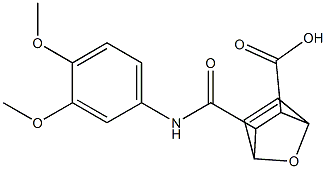 3-((3,4-dimethoxyphenyl)carbamoyl)-7-oxabicyclo[2.2.1]hept-5-ene-2-carboxylic acid Struktur