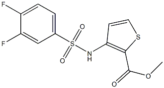 methyl 3-(3,4-difluorophenylsulfonamido)thiophene-2-carboxylate Struktur