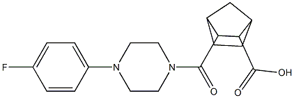 3-(4-(4-fluorophenyl)piperazine-1-carbonyl)bicyclo[2.2.1]heptane-2-carboxylic acid Struktur