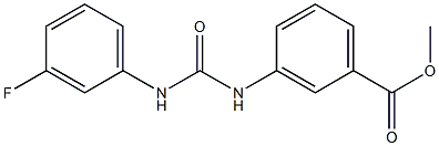 methyl 3-(3-(3-fluorophenyl)ureido)benzoate Struktur