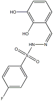 (Z)-N'-(2,3-dihydroxybenzylidene)-4-fluorobenzenesulfonohydrazide Struktur