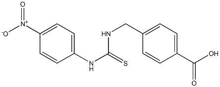 4-((3-(4-nitrophenyl)thioureido)methyl)benzoic acid Struktur