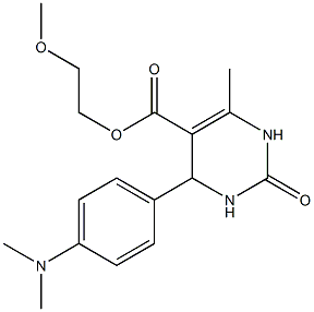 2-methoxyethyl 4-(4-(dimethylamino)phenyl)-6-methyl-2-oxo-1,2,3,4-tetrahydropyrimidine-5-carboxylate Struktur