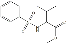 methyl 3-methyl-2-(phenylsulfonamido)butanoate Struktur