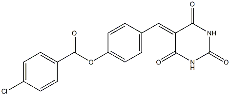 4-((2,4,6-trioxotetrahydropyrimidin-5(2H)-ylidene)methyl)phenyl 4-chlorobenzoate Struktur