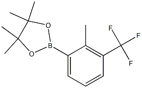 4,4,5,5-tetramethyl-2-(2-methyl-3-(trifluoromethyl)phenyl)-1,3,2-dioxaborolane Struktur