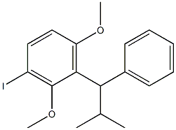 1-(2,6-DIMETHOXY-3-IODOPHENYL)-2-METHYL-1-PHENYLPROPANE Struktur