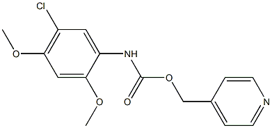 4-PYRIDYLMETHYL N-(5-CHLORO-2,4-DIMETHOXYPHENYL)CARBAMATE Struktur