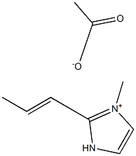 1-propenyl-3-methylimidazolium acetate Struktur