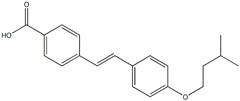 (E)-4-(4-(isopentyloxy)styryl)benzoic acid Struktur