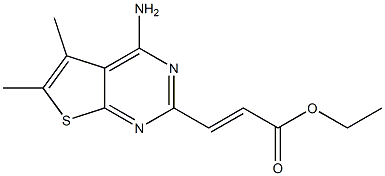 (E)-ethyl 3-(4-amino-5,6-dimethylthieno[2,3-d]pyrimidin-2-yl)acrylate Struktur