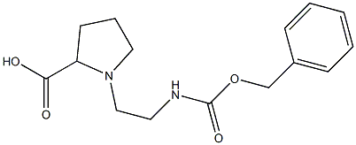 1-(2-(benzyloxycarbonylamino)ethyl)pyrrolidine-2-carboxylic acid Struktur