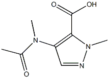 1-methyl-4-(N-methylacetamido)-1H-pyrazole-5-carboxylic acid Struktur