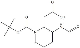 2-(1-(tert-butoxycarbonyl)piperidine-3-carboxamido)acetic acid Struktur