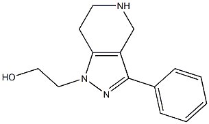 2-(3-phenyl-4,5,6,7-tetrahydro-1H-pyrazolo[4,3-c]pyridin-1-yl)ethanol Struktur