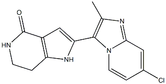 2-(7-chloro-2-methylimidazo[1,2-a]pyridin-3-yl)-6,7-dihydro-1H-pyrrolo[3,2-c]pyridin-4(5H)-one Struktur