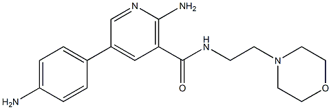 2-amino-5-(4-aminophenyl)-N-(2-morpholinoethyl)nicotinamide Struktur