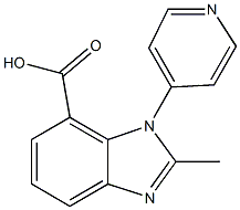 2-methyl-1-(pyridin-4-yl)-1H-benzo[d]imidazole-7-carboxylic acid Struktur