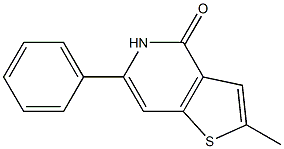 2-methyl-6-phenylthieno[3,2-c]pyridin-4(5H)-one Struktur