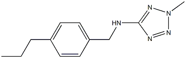 2-methyl-N-(4-propylbenzyl)-2H-tetrazol-5-amine Struktur