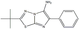 2-tert-butyl-6-phenylimidazo[2,1-b][1,3,4]thiadiazol-5-amine Struktur