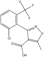 3-(2-chloro-6-(trifluoromethyl)phenyl)-5-methylisoxazole-4-carboxylic acid Struktur