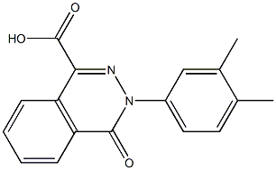 3-(3,4-dimethylphenyl)-4-oxo-3,4-dihydrophthalazine-1-carboxylic acid Struktur