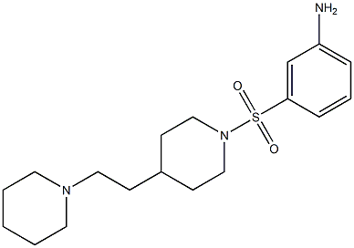 3-(4-(2-(piperidin-1-yl)ethyl)piperidin-1-ylsulfonyl)aniline Struktur