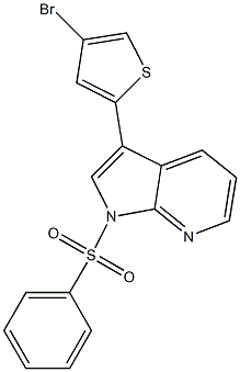 3-(4-bromothiophen-2-yl)-1-(phenylsulfonyl)-1H-pyrrolo[2,3-b]pyridine Struktur