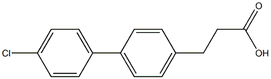 3-(4'-chlorobiphenyl-4-yl)propanoic acid Struktur