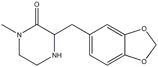 3-(benzo[d][1,3]dioxol-5-ylmethyl)-1-methylpiperazin-2-one Struktur