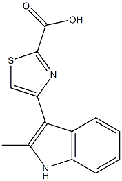 4-(2-methyl-1H-indol-3-yl)thiazole-2-carboxylic acid Struktur