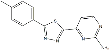 4-(5-p-tolyl-1,3,4-thiadiazol-2-yl)pyrimidin-2-amine Struktur